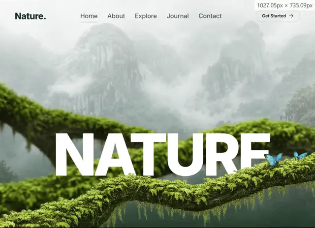 Nature Immersive Hero